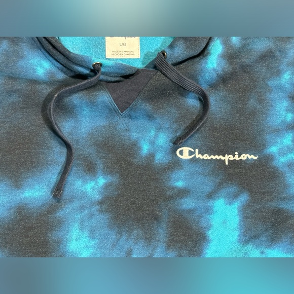 Champion Tie Dye Pullover Hoodie Size Large - Picture 7 of 7